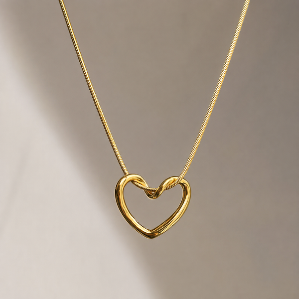 Elegant Gold Heart Pendant Necklace
