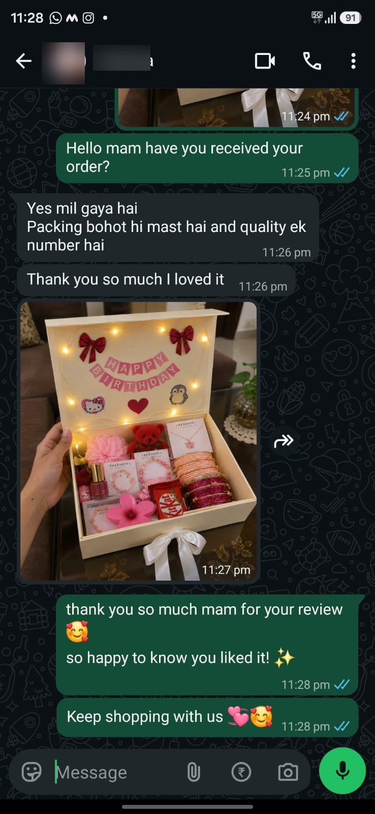 Customer review screenshot